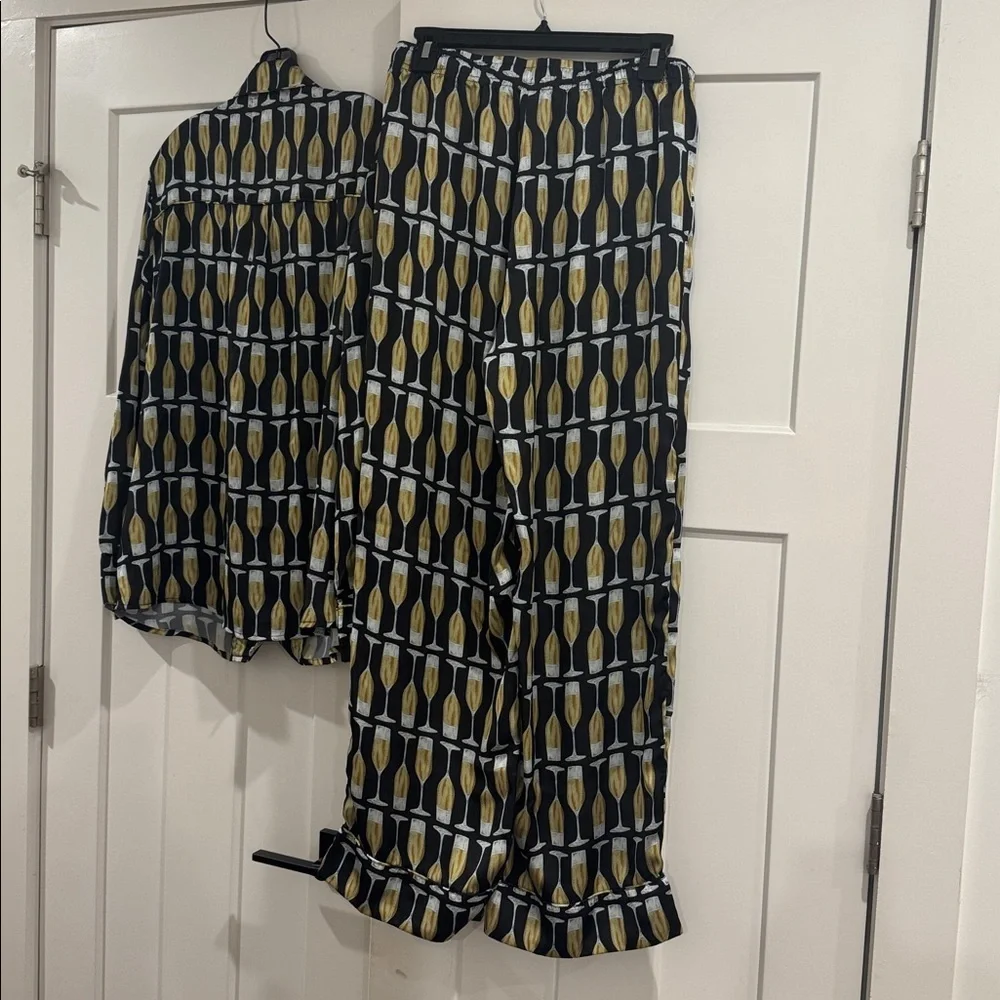 Show Me Your Mumu Classic PJ Set, Champagne Silky, Size Small